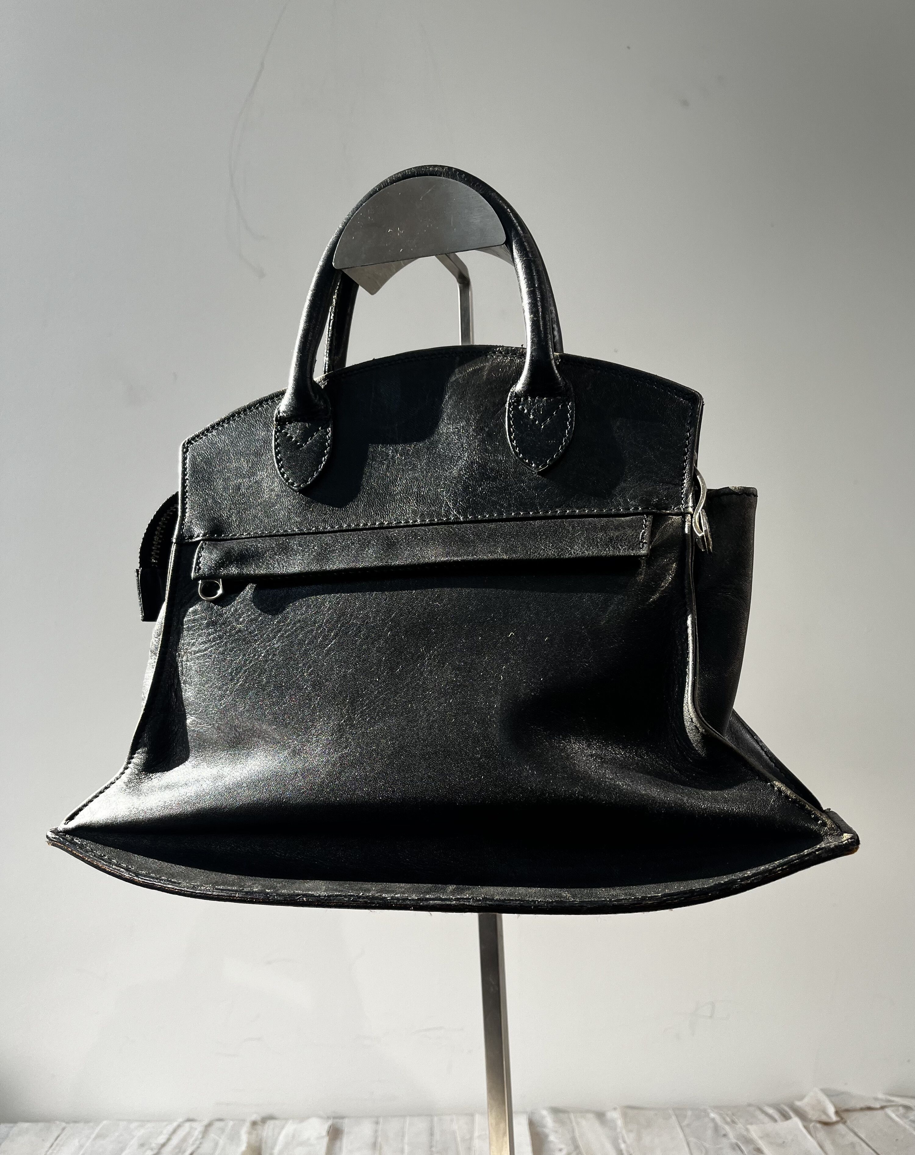 Masaki Matsushima Masaki Matsushima Black Leather Handbag Size ONE SIZE - 6 Thumbnail