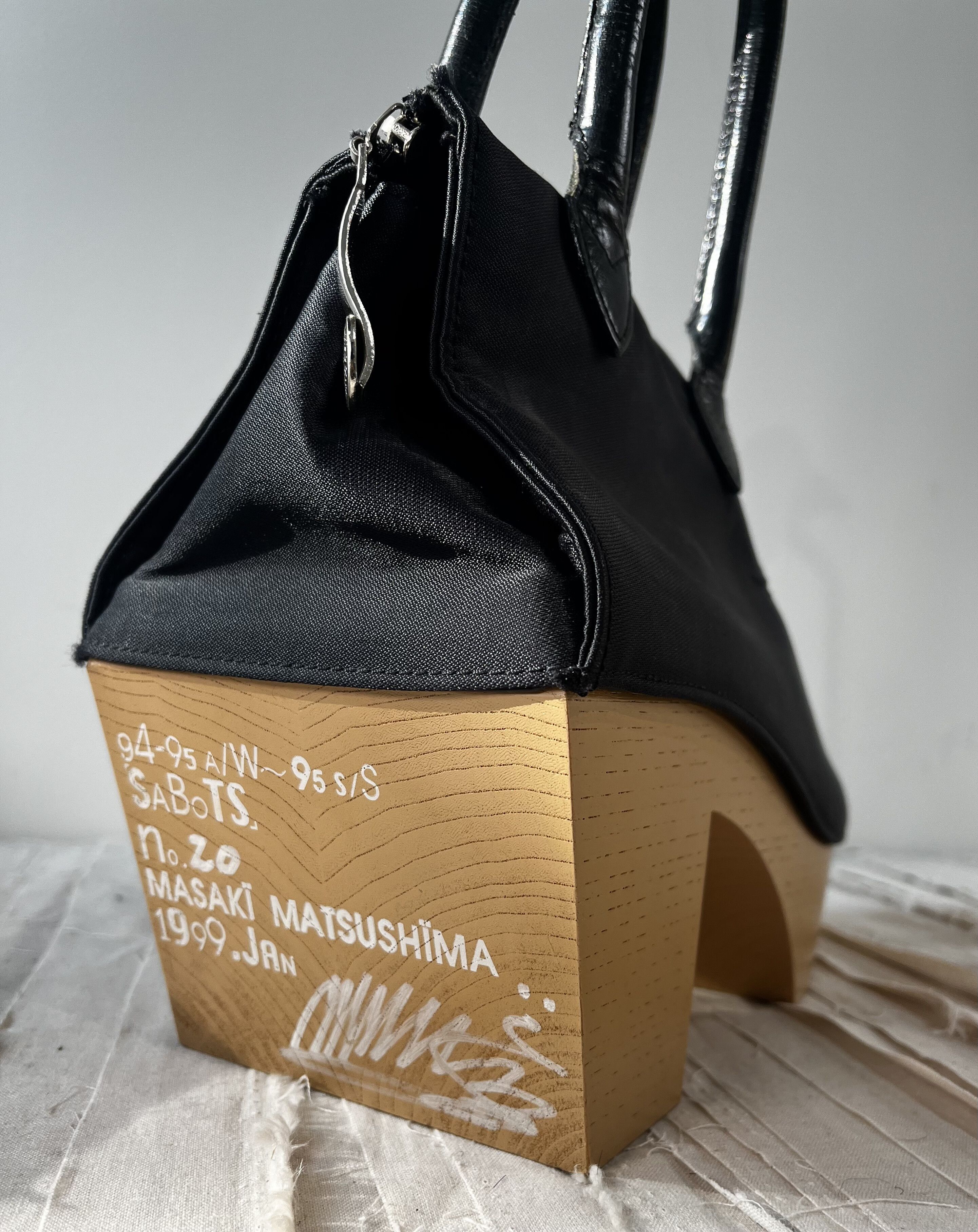 Masaki Matsushima Masaki Matsushima Wooden Base Handbag Size ONE SIZE - 4 Thumbnail