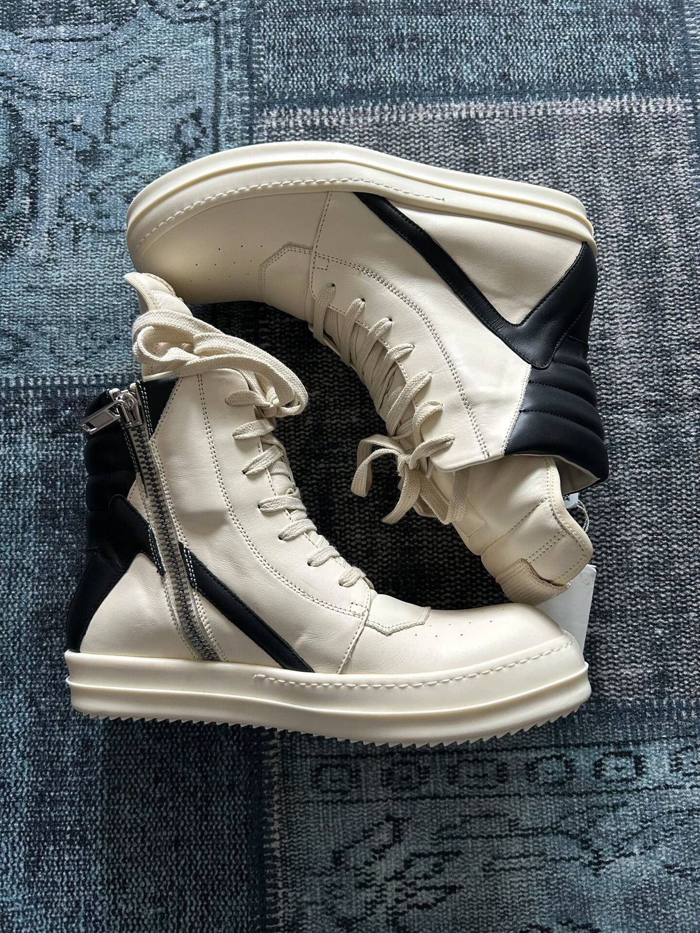 Rick Owens Rick Owens Stylish High-Top Sneakers Size US 7.5 / EU 40-41 - 4 Thumbnail