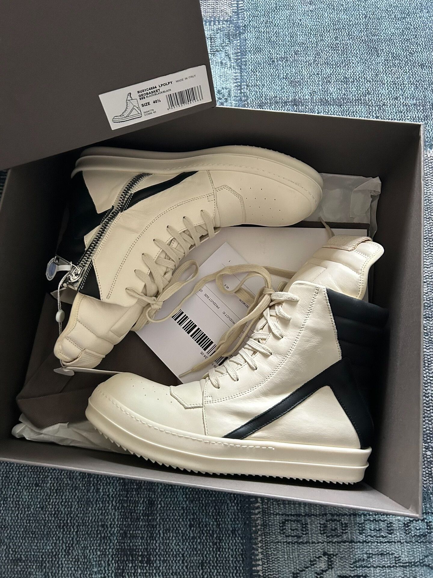 Rick Owens Rick Owens Stylish High-Top Sneakers Size US 7.5 / EU 40-41 - 8 Thumbnail