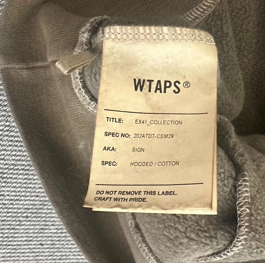 Wtaps WTAPS Hooded Sweatshirt in Unique Finish Size US S / EU 44-46 / 1 - 6 Thumbnail