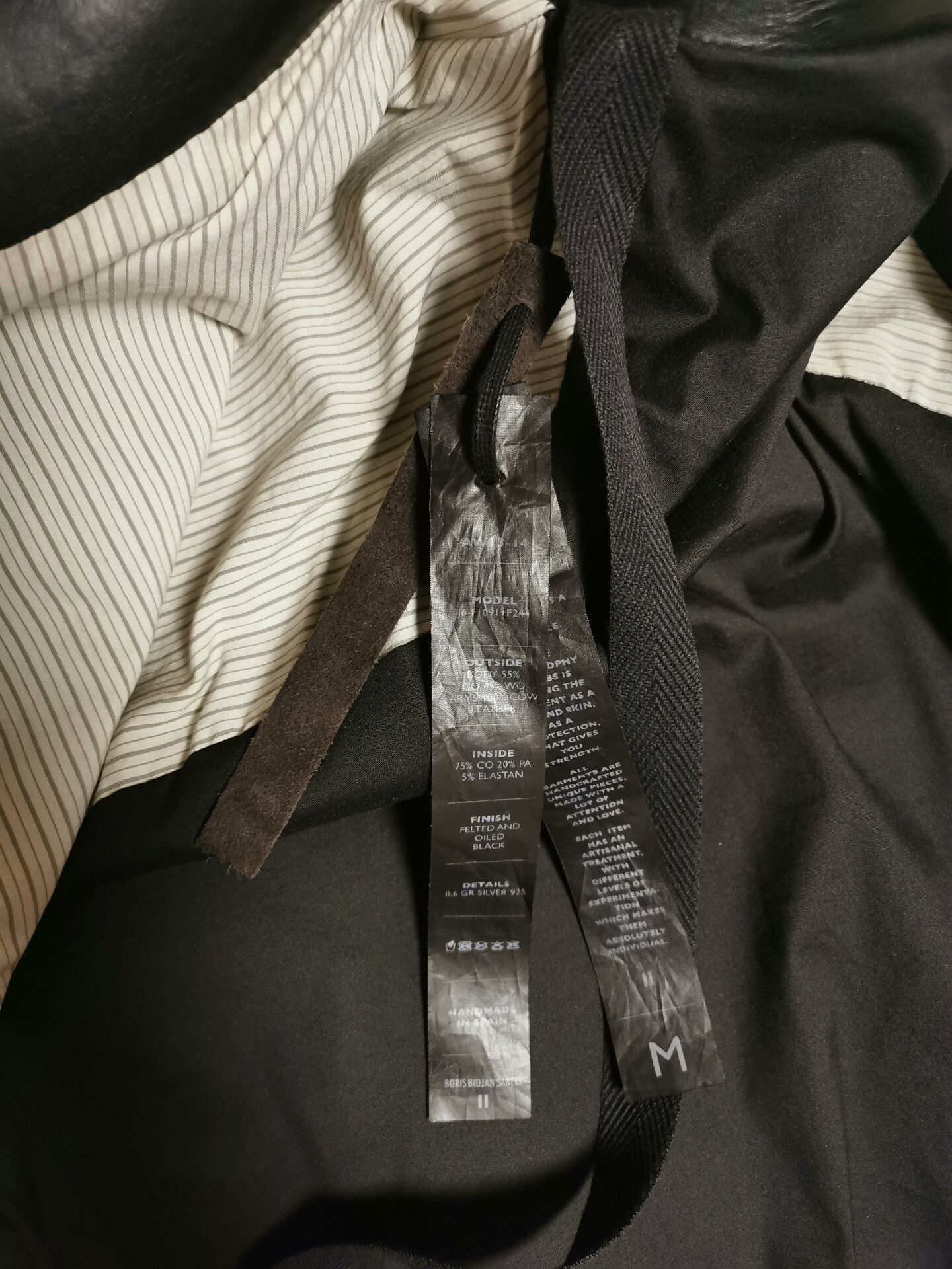 Boris Bidjan Saberi Boris Bidjan Saberi Black Leather Jacket Size US M / EU 48-50 / 2 - 9 Thumbnail