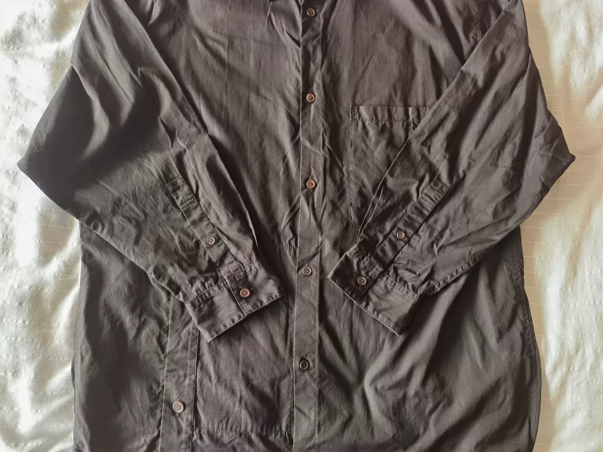 Y's Y's Black Cotton Long Sleeve Shirt Size S / US 4 / IT 40 - 4 Thumbnail