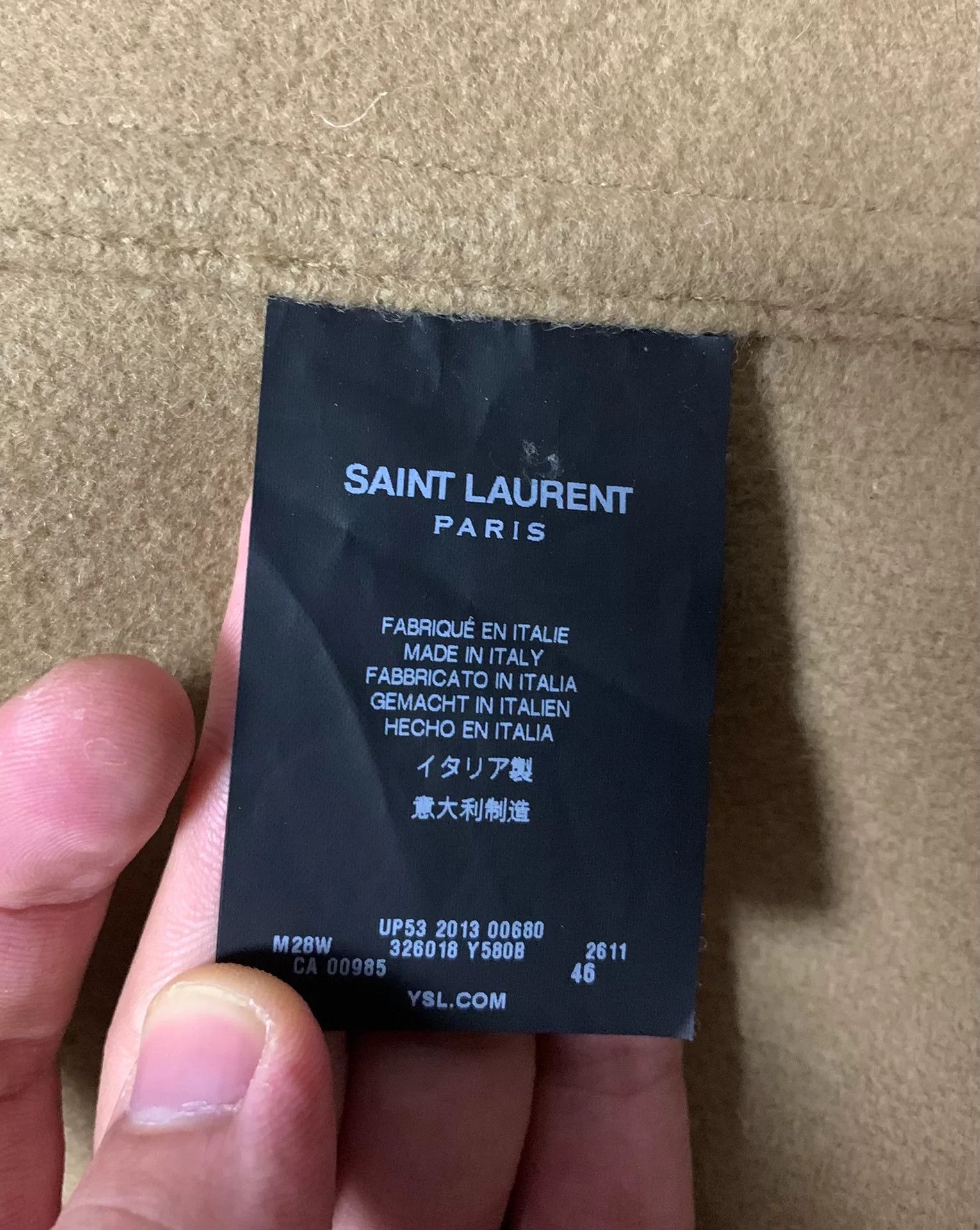Saint Laurent Paris Saint Laurent Hooded Duffle Coat Beige Size US S / EU 44-46 / 1 - 4 Thumbnail