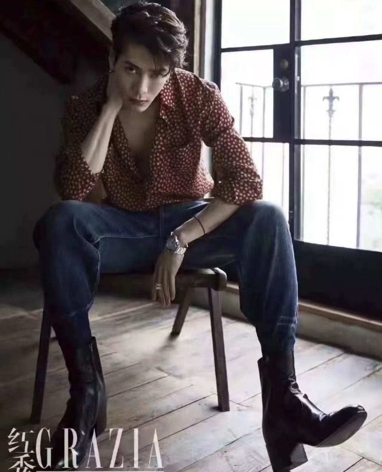 Saint Laurent Paris Saint Laurent Orange Silk Polka Dot Shirt Size US XS / EU 42 / 0 - 7 Thumbnail