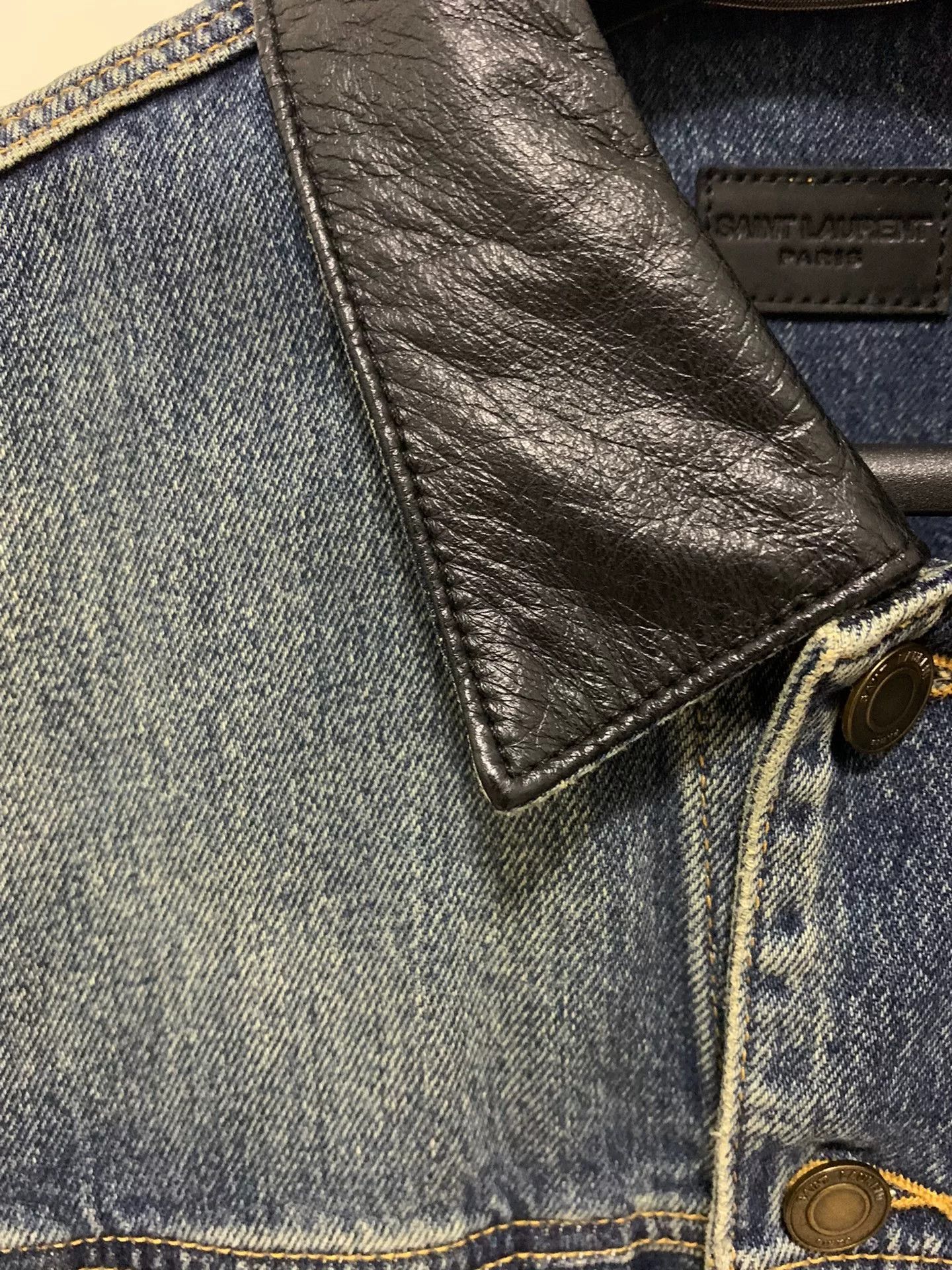 Saint Laurent Paris Saint Laurent Blue Denim Jacket S Size Size US S / EU 44-46 / 1 - 6 Thumbnail