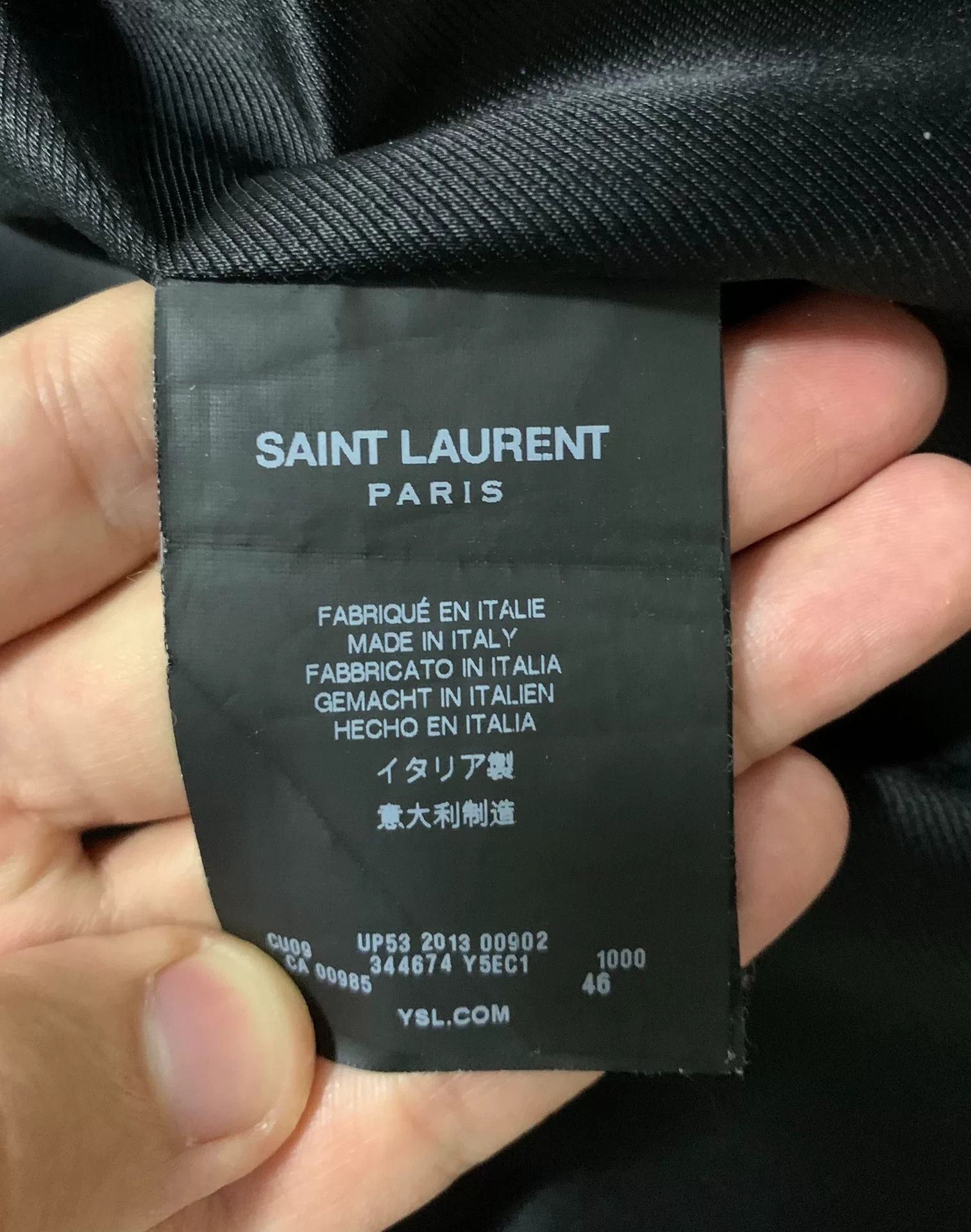 Saint Laurent Paris Saint Laurent Black Lambskin Leather Jacket Size US S / EU 44-46 / 1 - 4 Thumbnail