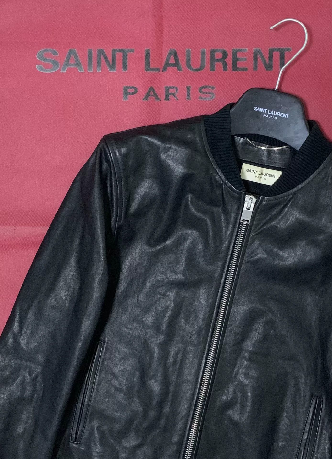 Saint Laurent Paris Saint Laurent Black Lambskin Leather Jacket Size US S / EU 44-46 / 1 - 7 Thumbnail