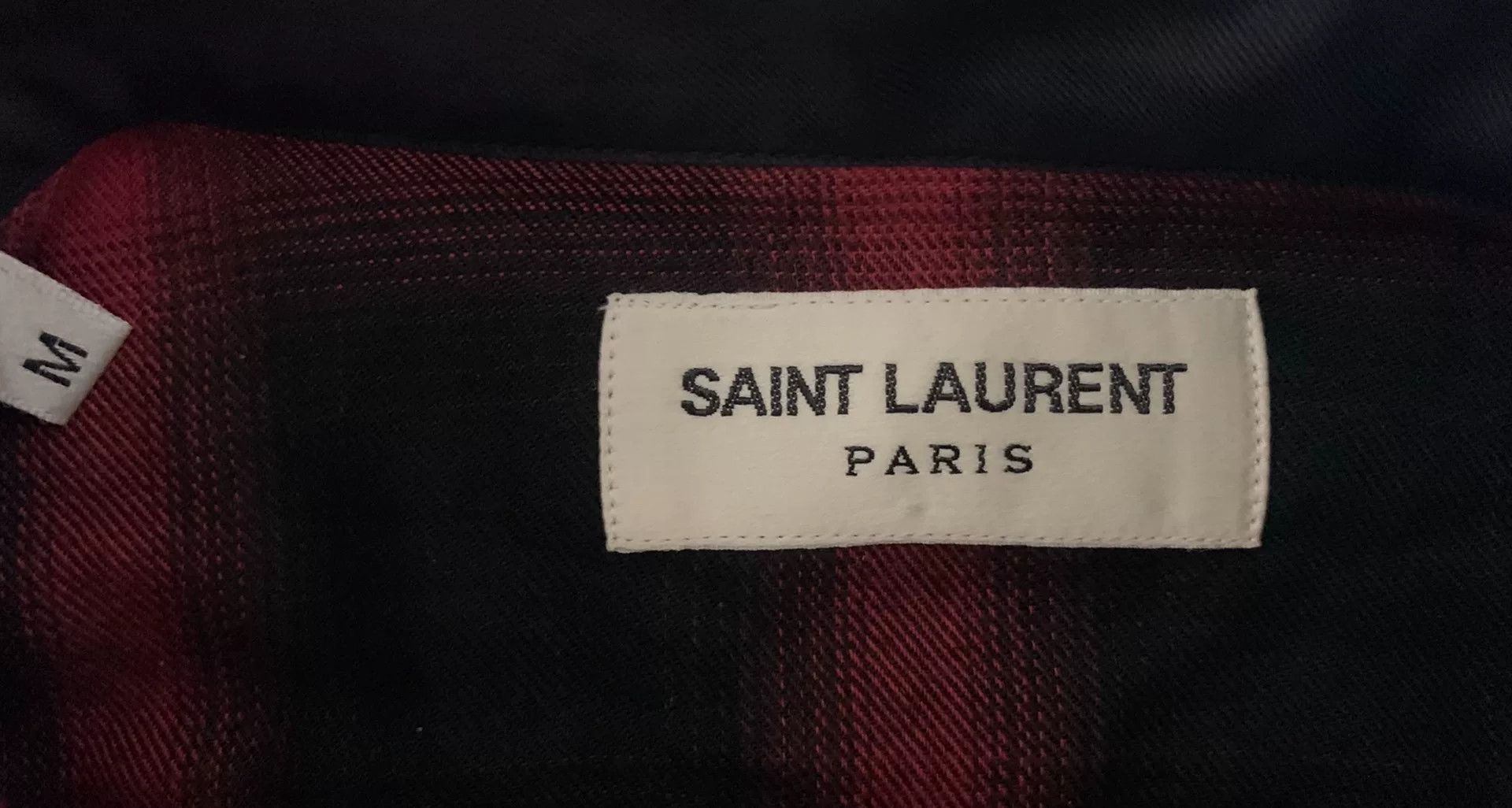 Saint Laurent Paris Saint Laurent Red Black Check Shirt Size US M / EU 48-50 / 2 - 3 Thumbnail