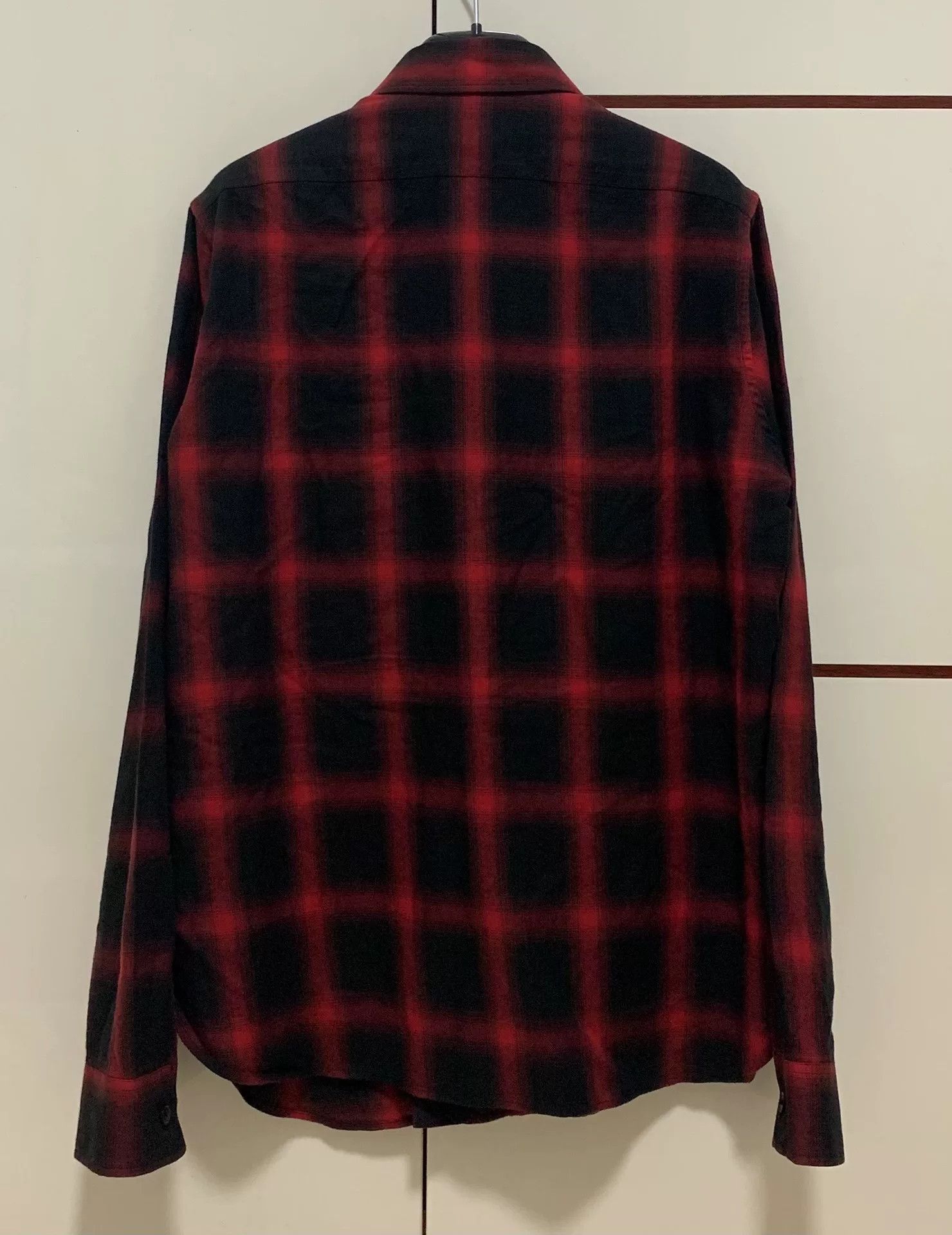 Saint Laurent Paris Saint Laurent Red Black Check Shirt Size US M / EU 48-50 / 2 - 2 Thumbnail