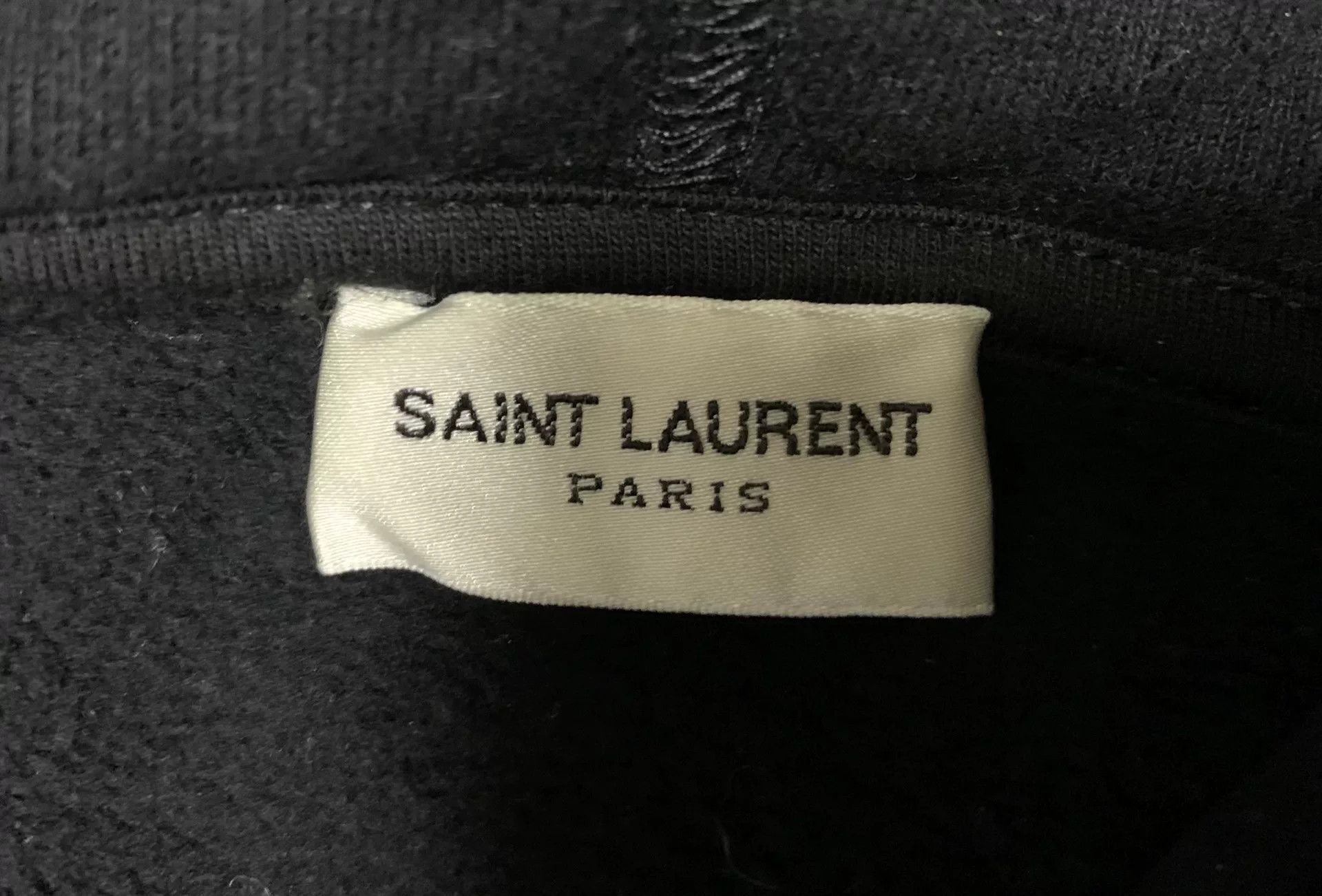 Saint Laurent Paris Saint Laurent Black Logo Hooded Sweatshirt Size US S / EU 44-46 / 1 - 3 Thumbnail