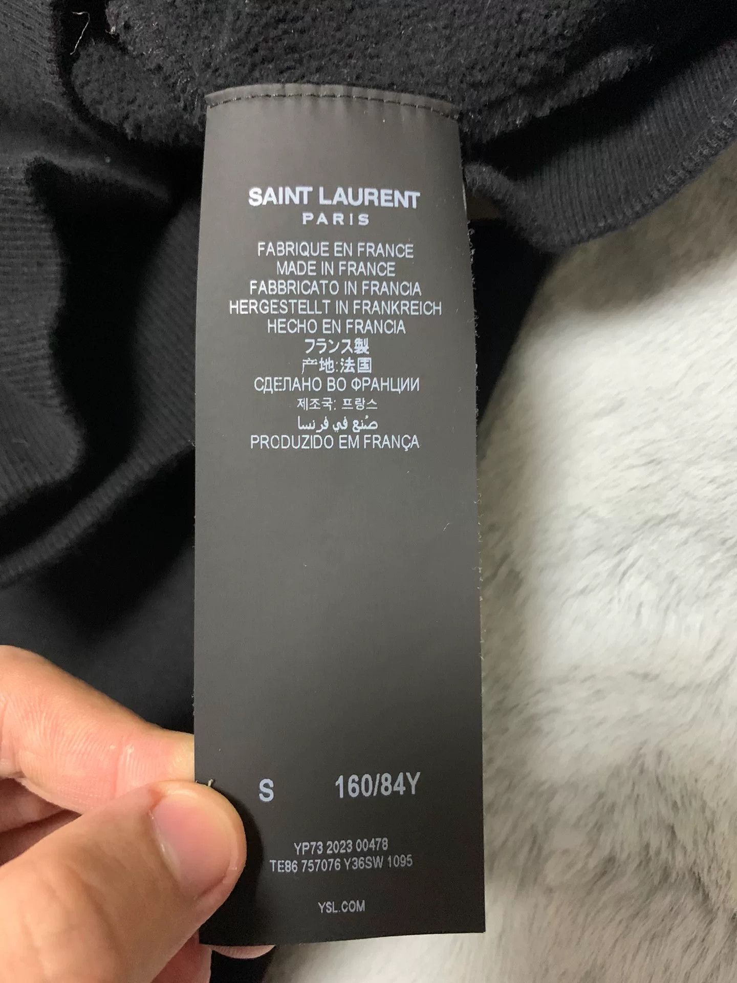 Saint Laurent Paris Saint Laurent Black Logo Hooded Sweatshirt Size US S / EU 44-46 / 1 - 4 Thumbnail