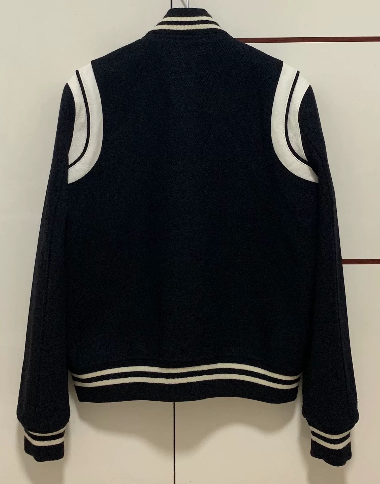 Saint Laurent Paris Saint Laurent Black and White Baseball Jacket Size US M / EU 48-50 / 2 - 2 Thumbnail
