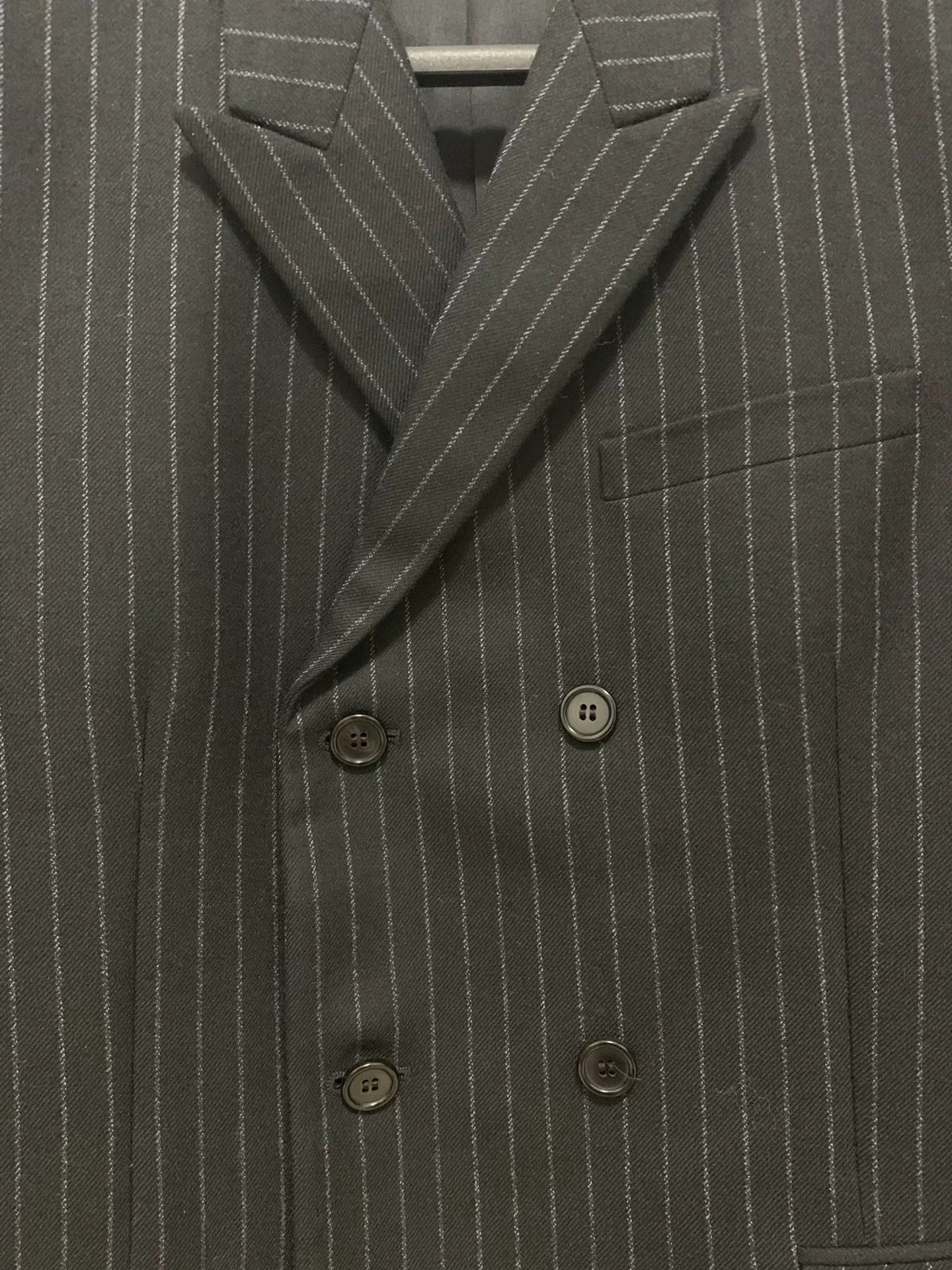 Saint Laurent Paris Saint Laurent Double-Breasted Pinstripe Blazer Size US S / EU 44-46 / 1 - 5 Thumbnail