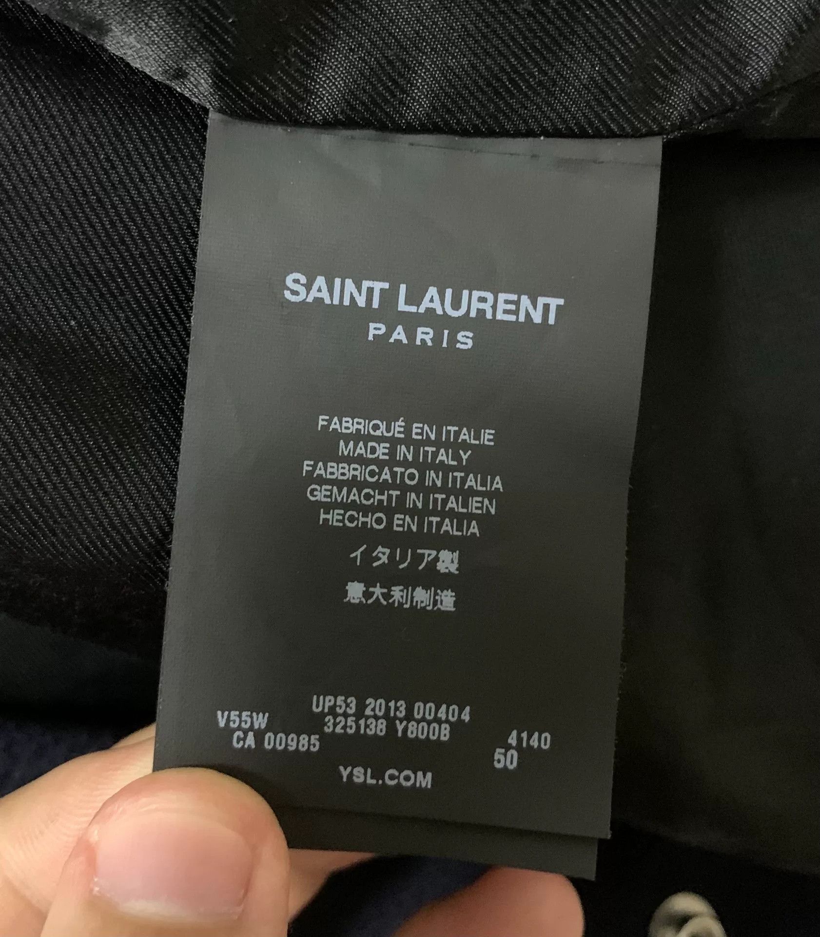Saint Laurent Paris Saint Laurent Blue Wool Baseball Jacket Size US M / EU 48-50 / 2 - 4 Thumbnail