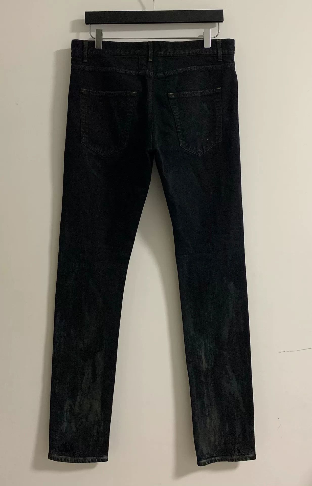 Saint Laurent Paris Saint Laurent Distressed Black Denim Pants Size US 32 / EU 48 - 2 Thumbnail