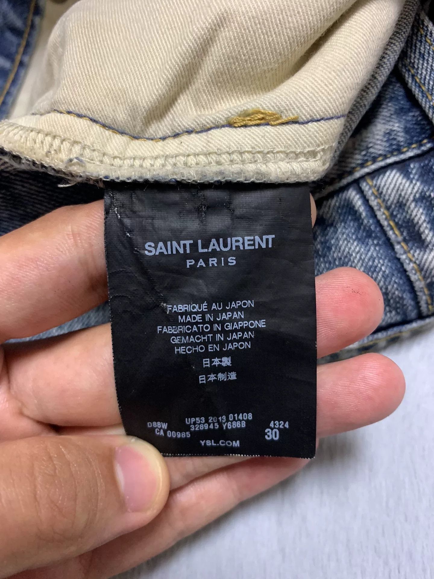 Saint Laurent Paris Saint Laurent Distressed Denim Pants Size US 30 / EU 46 - 5 Thumbnail
