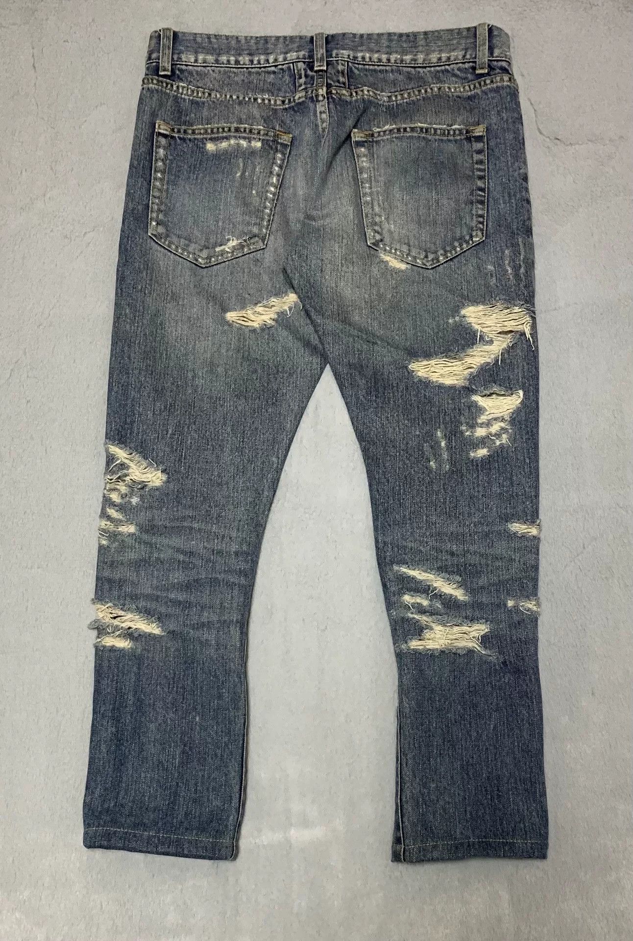 Saint Laurent Paris Saint Laurent Distressed Denim Pants Size US 30 / EU 46 - 2 Thumbnail