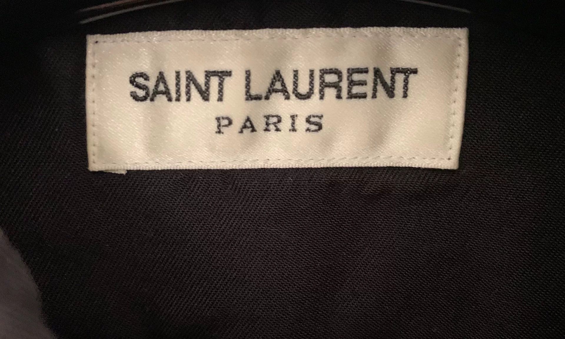 Saint Laurent Paris Saint Laurent Black Denim Shirt with Studs Size US L / EU 52-54 / 3 - 3 Thumbnail