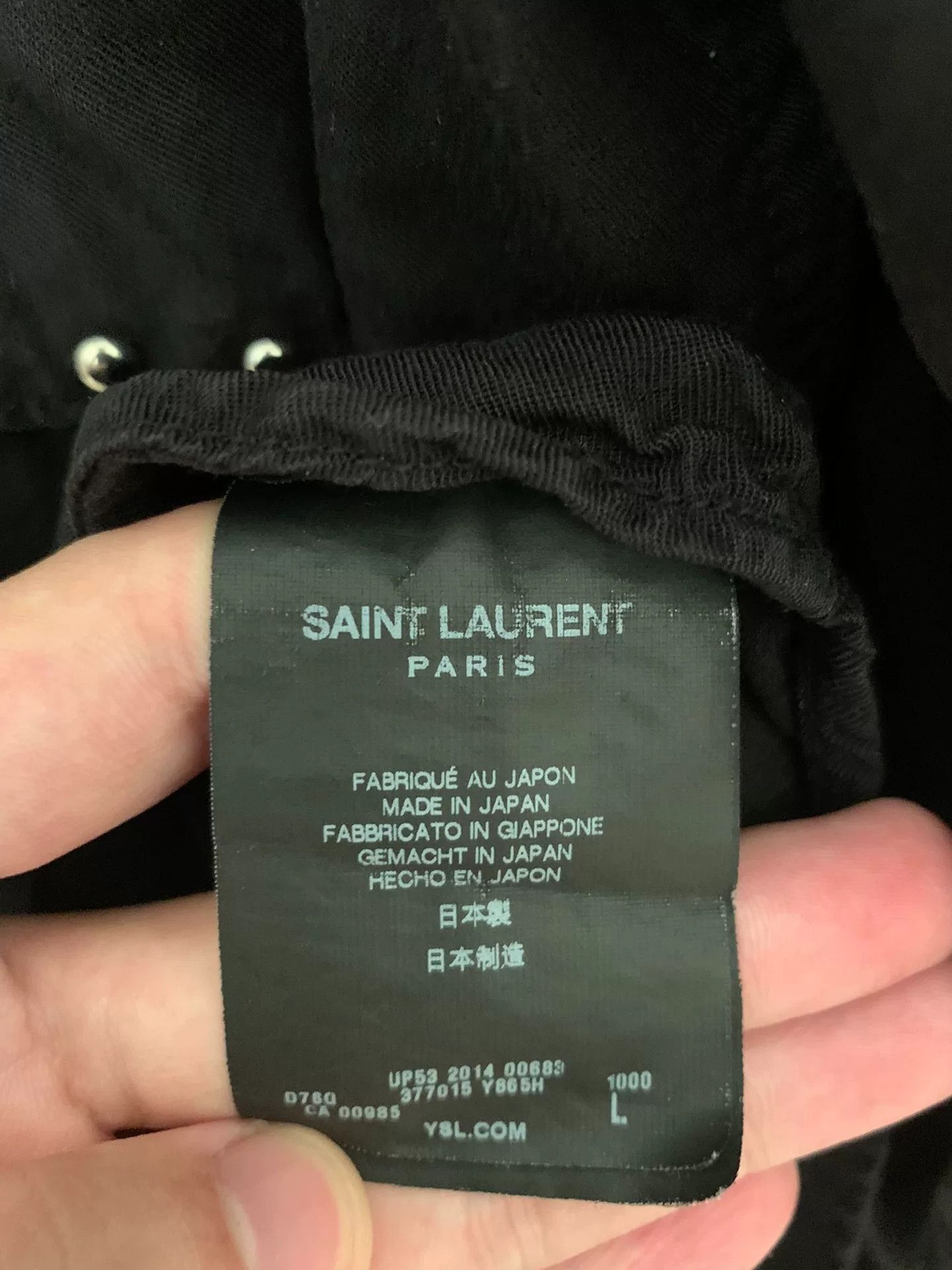 Saint Laurent Paris Saint Laurent Black Denim Shirt with Studs Size US L / EU 52-54 / 3 - 4 Thumbnail