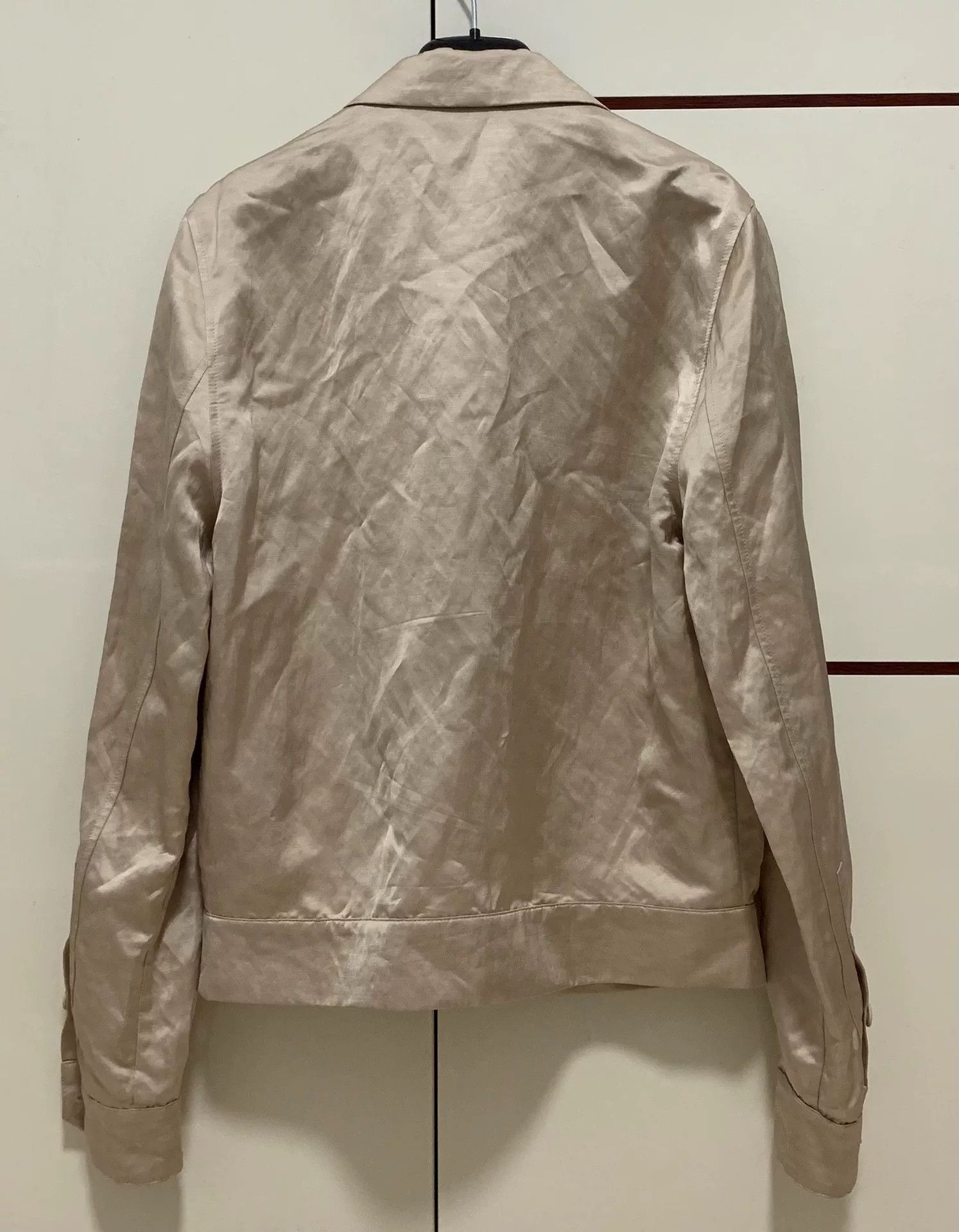 Saint Laurent Paris Saint Laurent Pink Silk Jacket Size L / US 10 / IT 46 - 2 Thumbnail