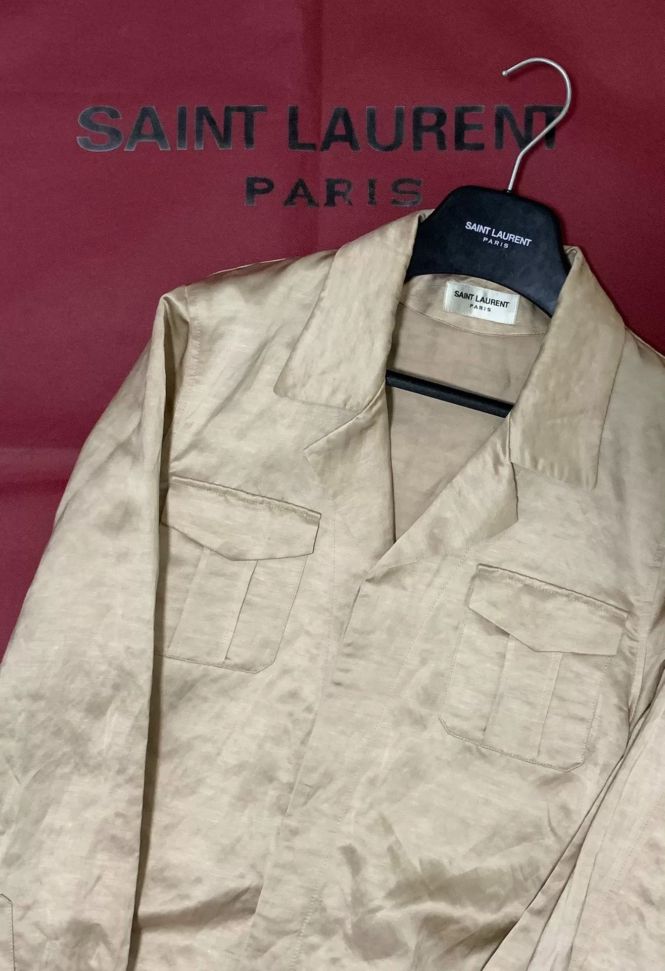 Saint Laurent Paris Saint Laurent Pink Silk Jacket Size L / US 10 / IT 46 - 5 Thumbnail