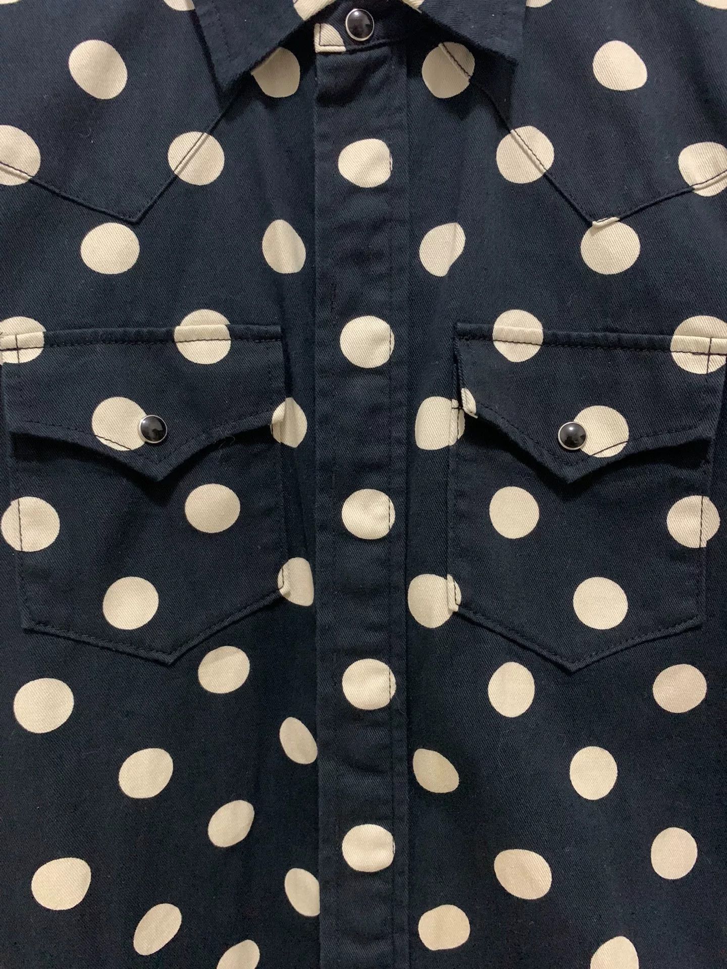 Saint Laurent Paris Saint Laurent Black and White Polka Dot Shirt Size S / US 4 / IT 40 - 5 Thumbnail