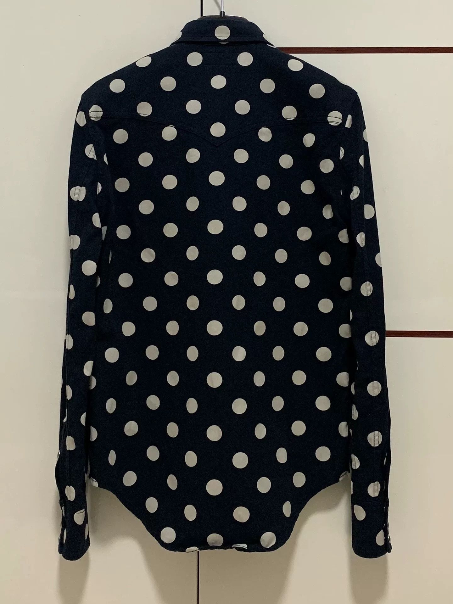 Saint Laurent Paris Saint Laurent Black and White Polka Dot Shirt Size S / US 4 / IT 40 - 2 Thumbnail