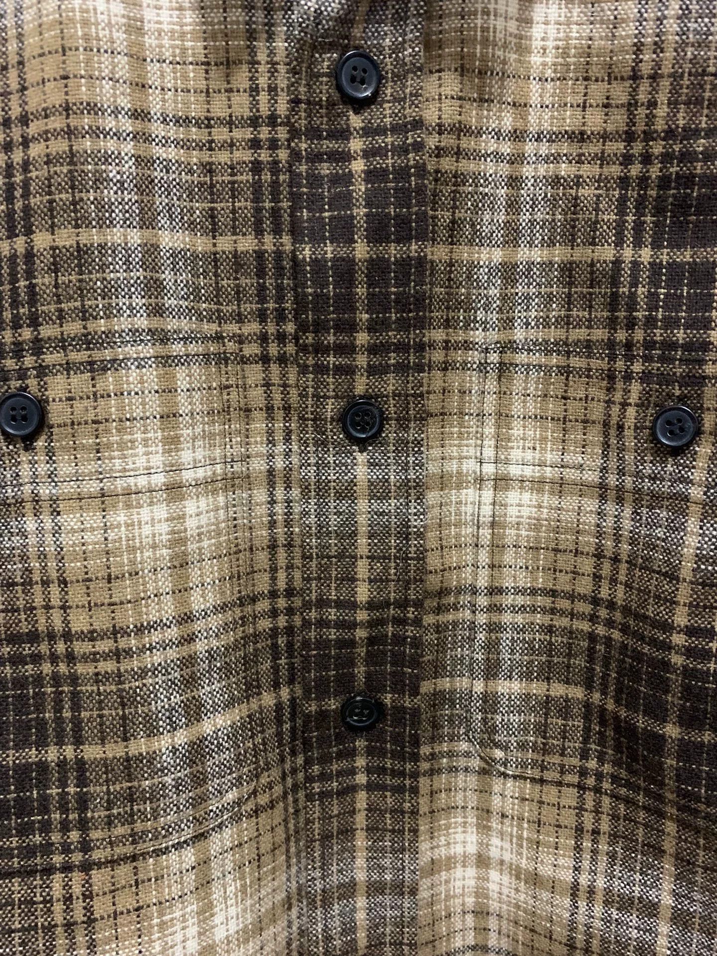 Saint Laurent Paris Saint Laurent Yellow Plaid Wool Shirt Size US XL / EU 56 / 4 - 6 Thumbnail