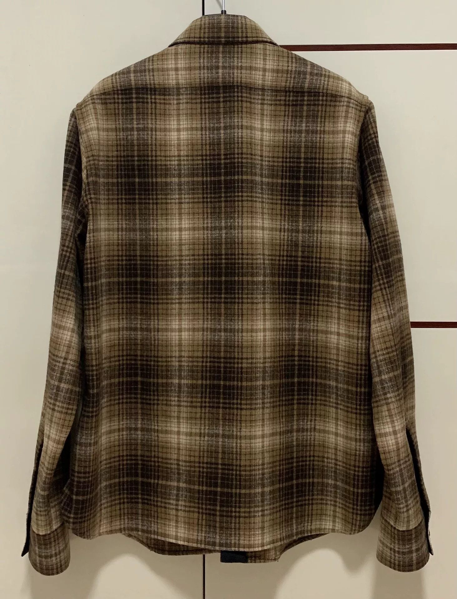 Saint Laurent Paris Saint Laurent Yellow Plaid Wool Shirt Size US XL / EU 56 / 4 - 2 Thumbnail