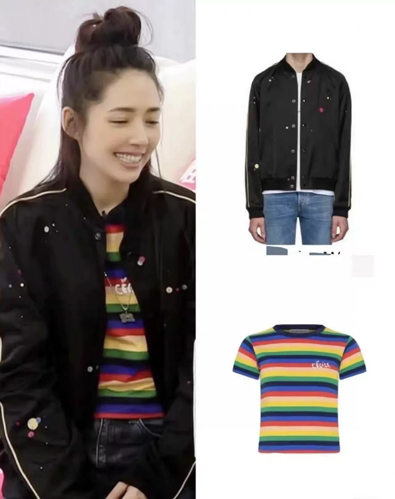 Saint Laurent Paris Saint Laurent Multi-Color Polka Dot Jacket Size US S / EU 44-46 / 1 - 8 Thumbnail