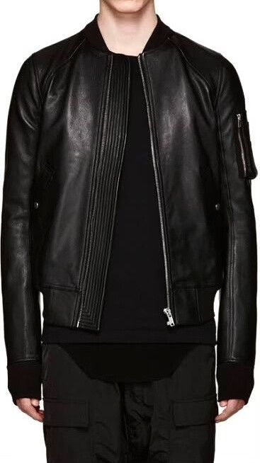Rick Owens Rick Owens Black Leather Bomber Jacket Size US S / EU 44-46 / 1 - 8 Thumbnail