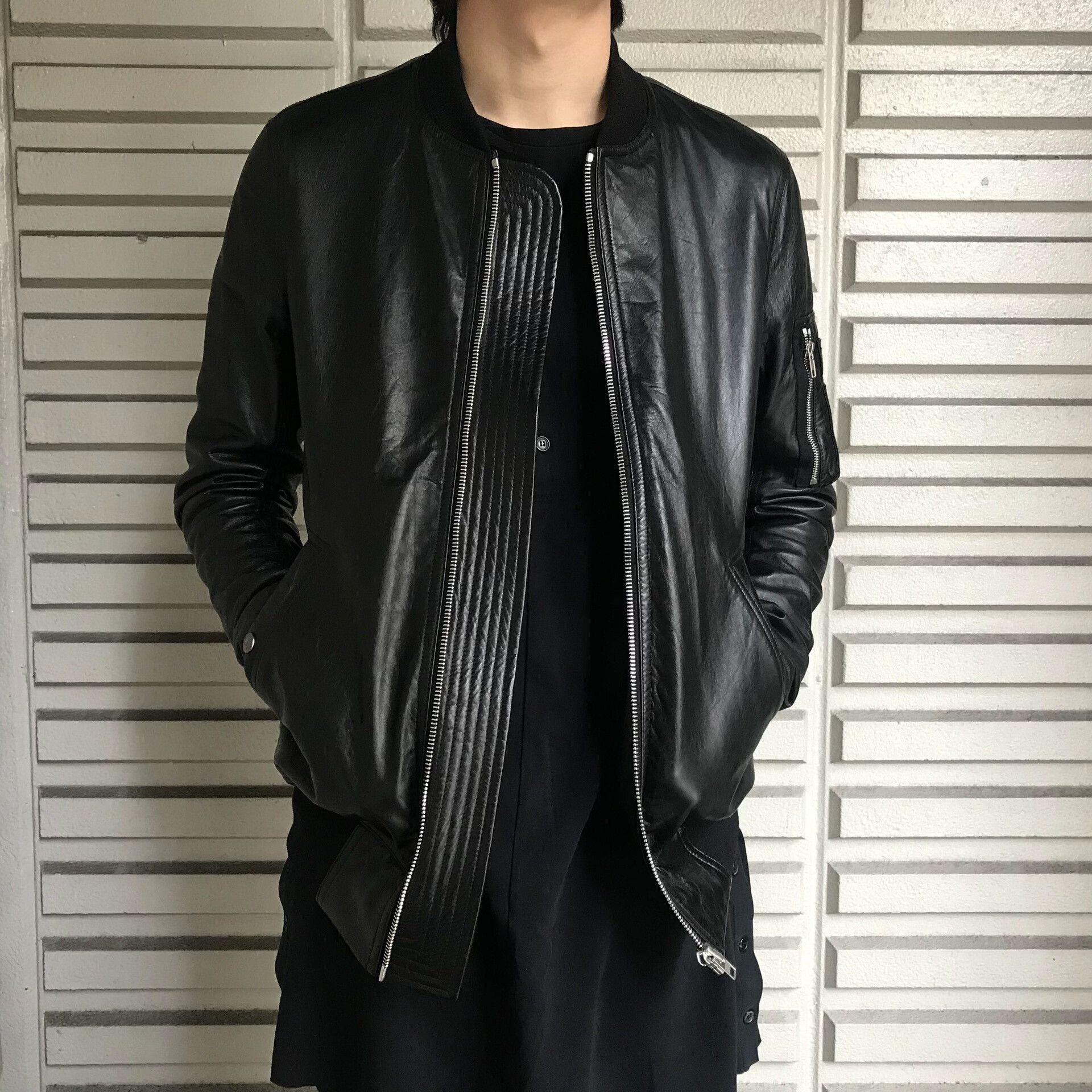 Rick Owens Rick Owens Black Leather Bomber Jacket Size US S / EU 44-46 / 1 - 9 Thumbnail