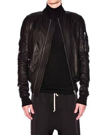 Rick Owens Rick Owens Black Leather Bomber Jacket Size US S / EU 44-46 / 1 - 7 Thumbnail