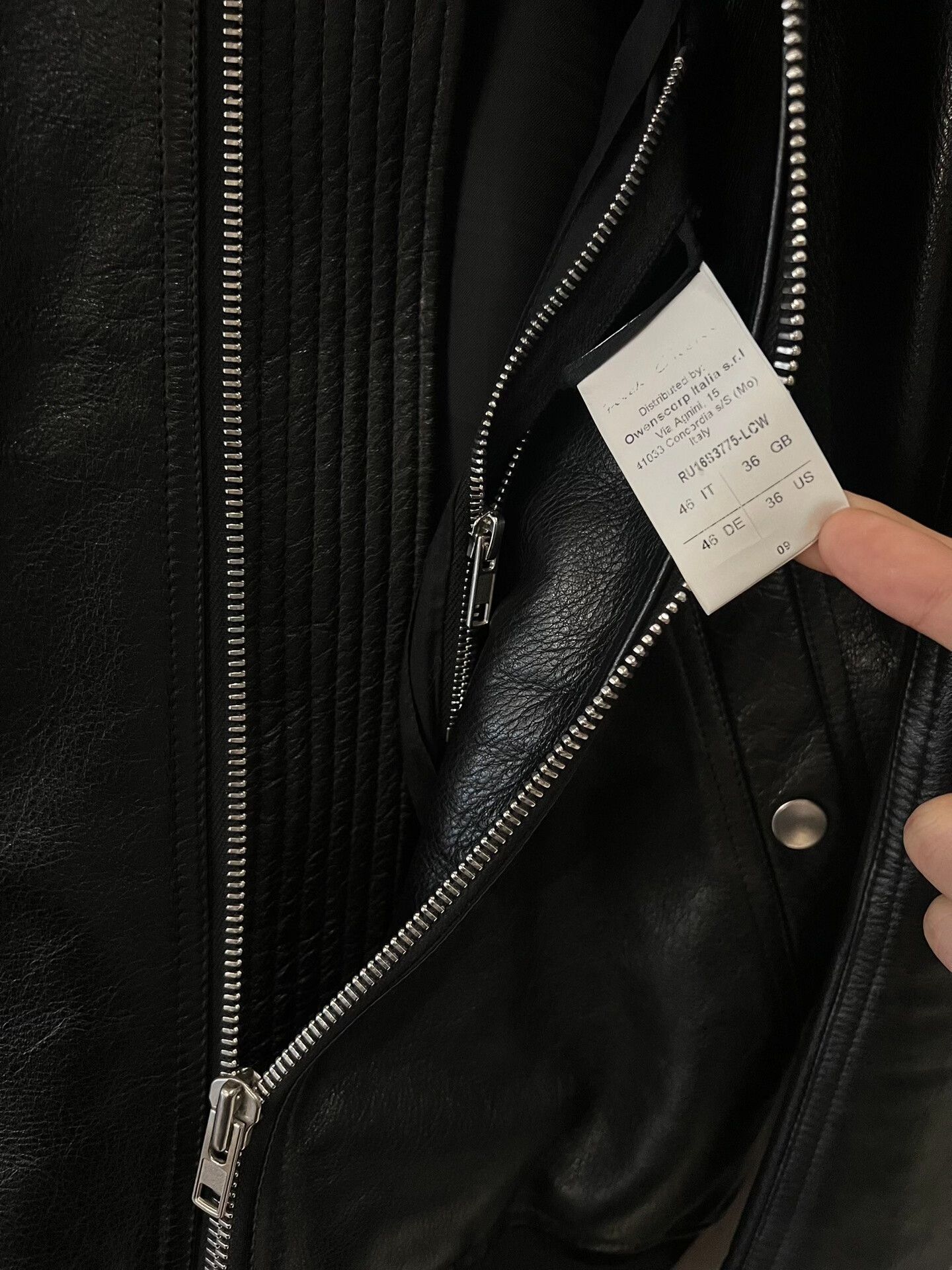 Rick Owens Rick Owens Black Leather Bomber Jacket Size US S / EU 44-46 / 1 - 6 Thumbnail