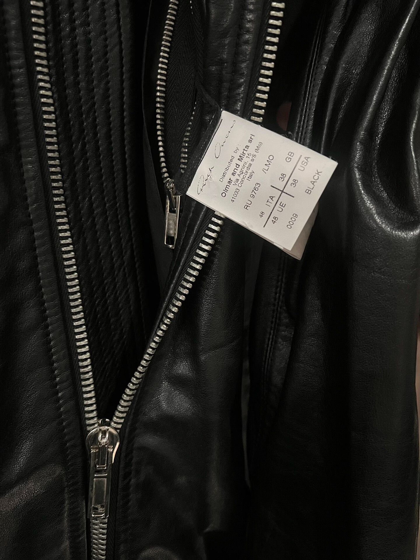 Rick Owens Rick Owens Black Leather Jacket Size US M / EU 48-50 / 2 - 7 Thumbnail