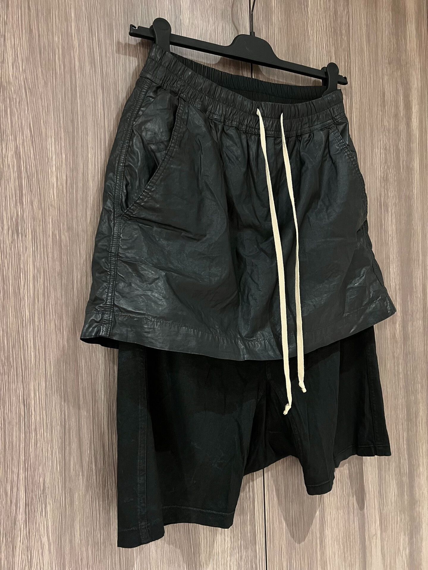 Rick Owens Rick Owens Waxed Layered Shorts Size US 28 / EU 44 - 6 Thumbnail