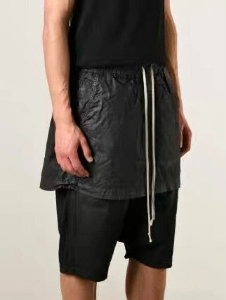 Rick Owens Rick Owens Waxed Layered Shorts Size US 28 / EU 44 - 9 Thumbnail
