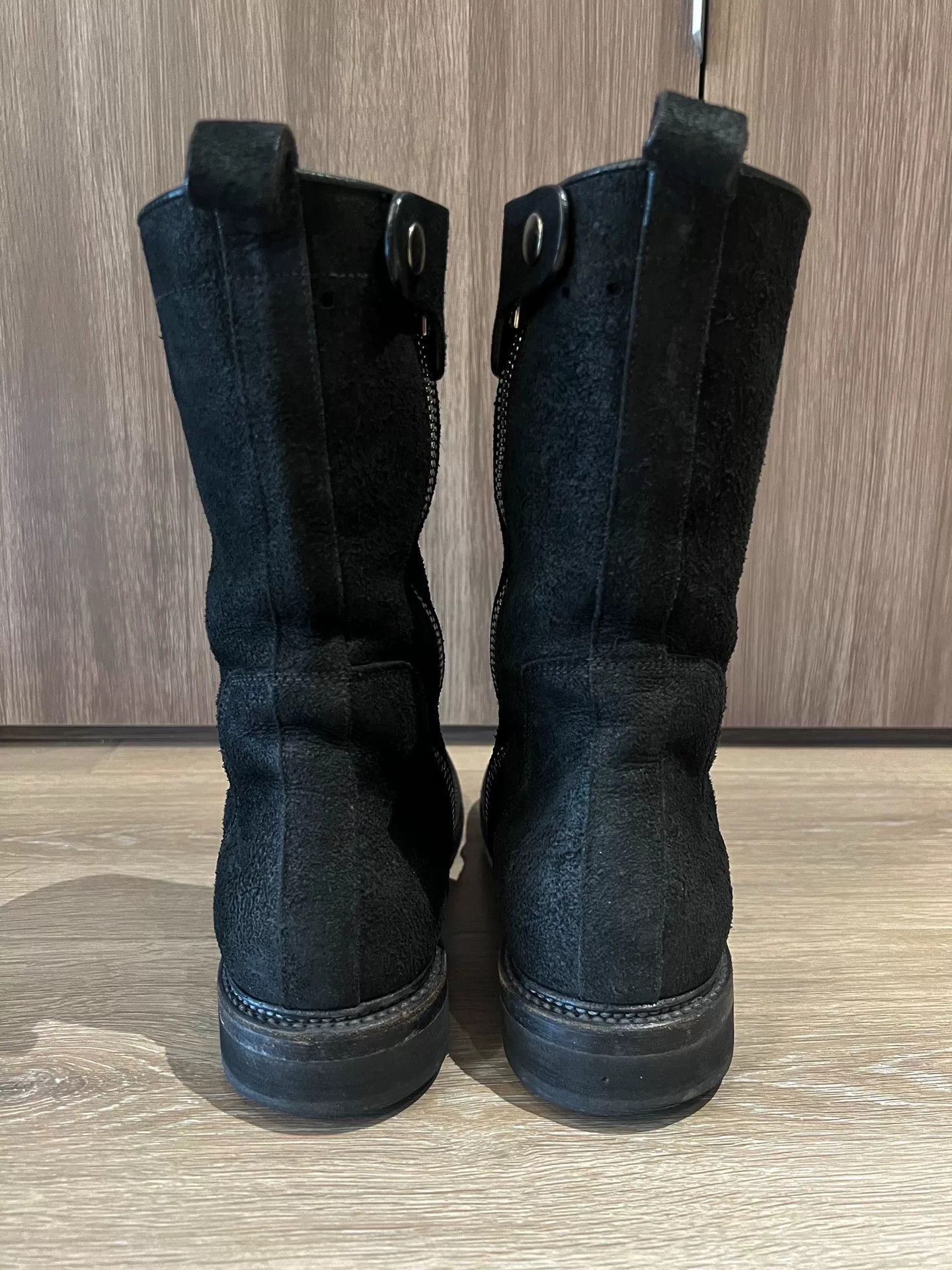 Rick Owens Rick Owens Black Suede Military Zip Boots Size US 7 / EU 40 - 5 Thumbnail
