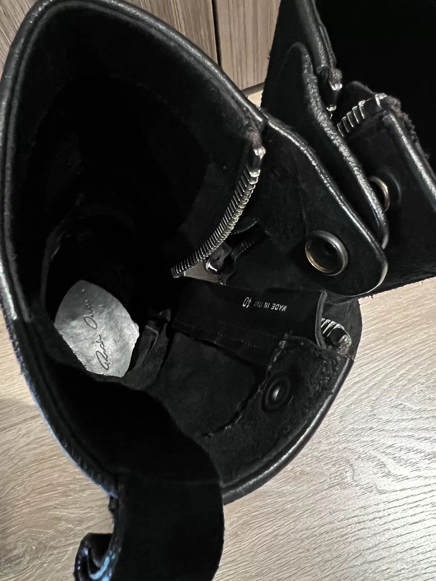 Rick Owens Rick Owens Black Suede Military Zip Boots Size US 7 / EU 40 - 7 Thumbnail