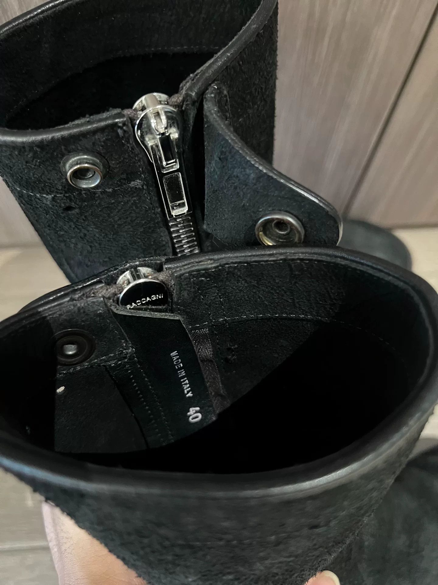 Rick Owens Rick Owens Black Suede Military Zip Boots Size US 7 / EU 40 - 6 Thumbnail