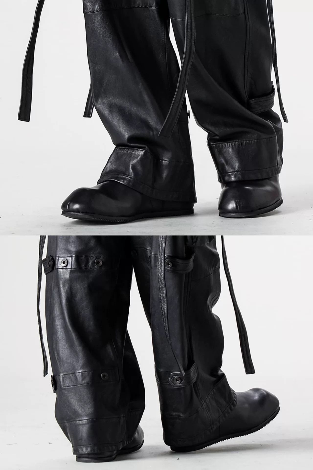 Julius Julius 7 Black Leather Ankle Boots Size US 10 / EU 43 - 6 Thumbnail