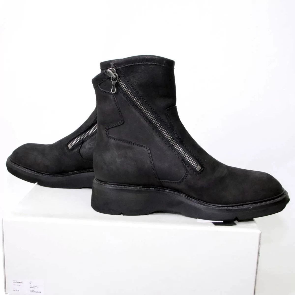 Julius Black Suede Leather Zip Military Boots Size US 10 / EU 43 - 6 Thumbnail
