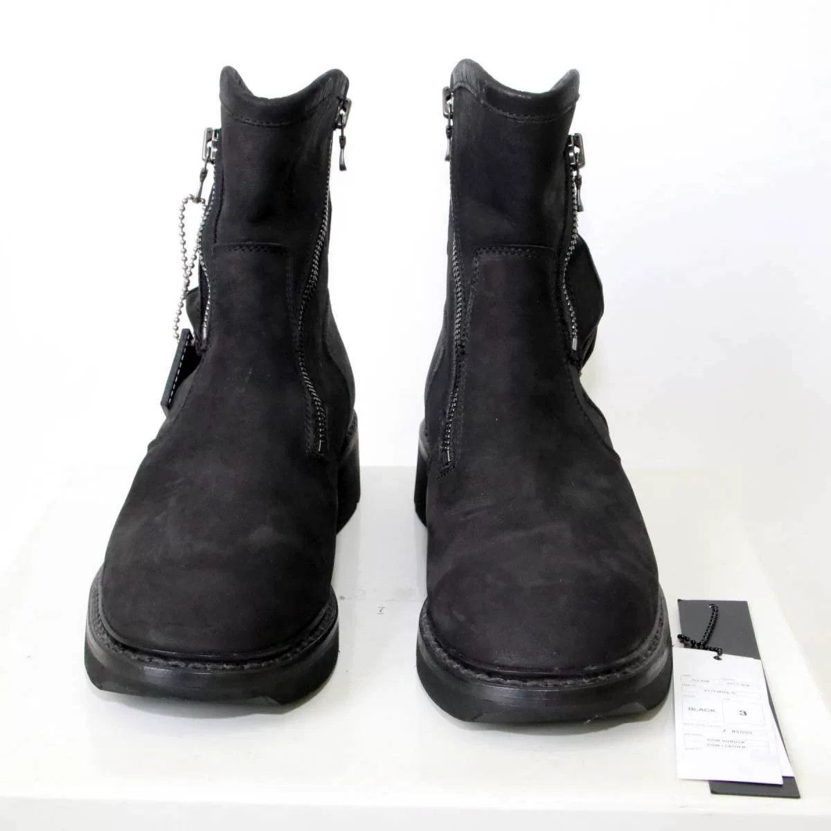 Julius Black Suede Leather Zip Military Boots Size US 10 / EU 43 - 5 Thumbnail