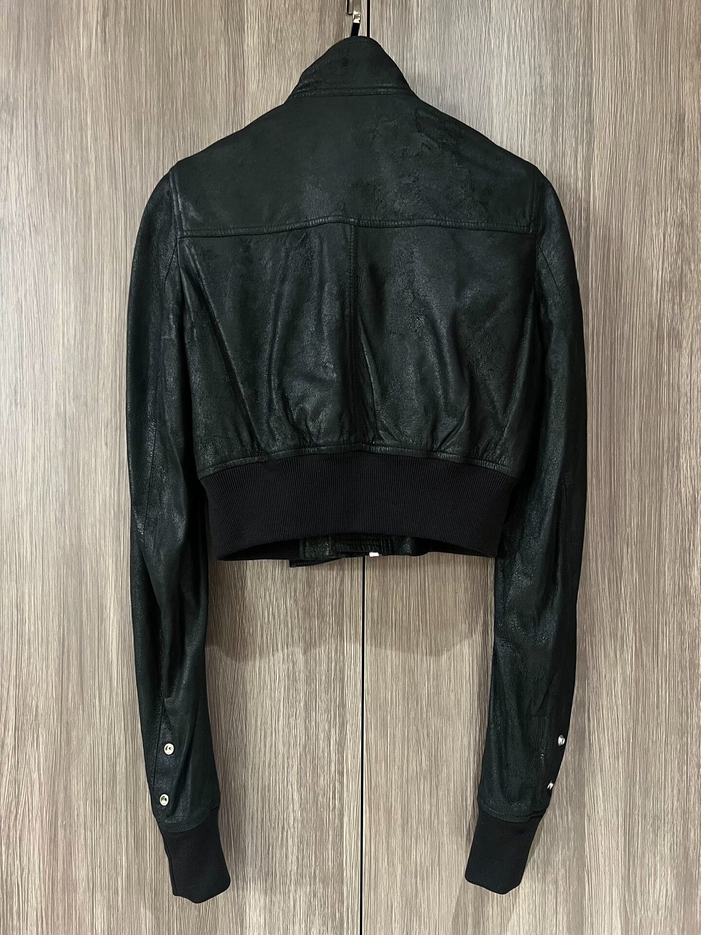 Rick Owens Rick Owens Black Bomber Leather Jacket Size M / US 6-8 / IT 42-44 - 4 Thumbnail