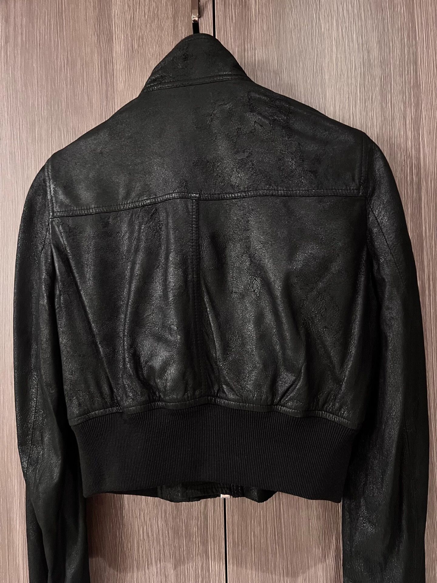Rick Owens Rick Owens Black Bomber Leather Jacket Size M / US 6-8 / IT 42-44 - 5 Thumbnail