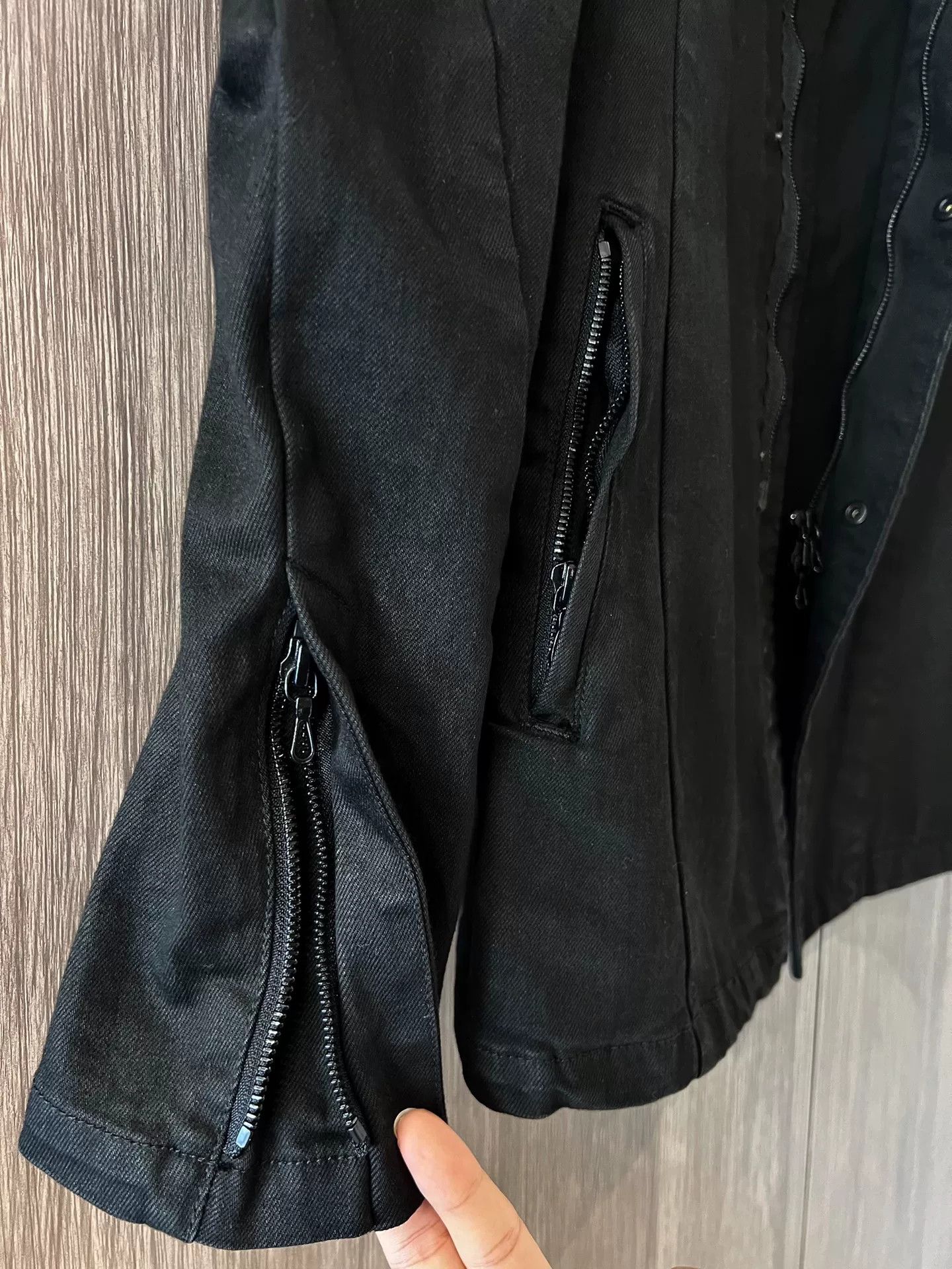 Julius 7 Black Motorcycle Denim Jacket