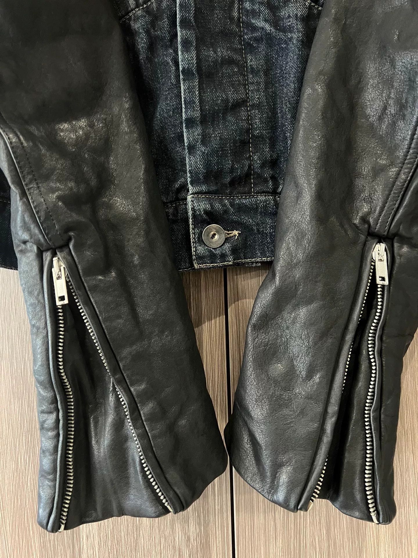 Rick Owens Drkshdw Rick Owens Denim and Leather Jacket Size US S / EU 44-46 / 1 - 6 Thumbnail
