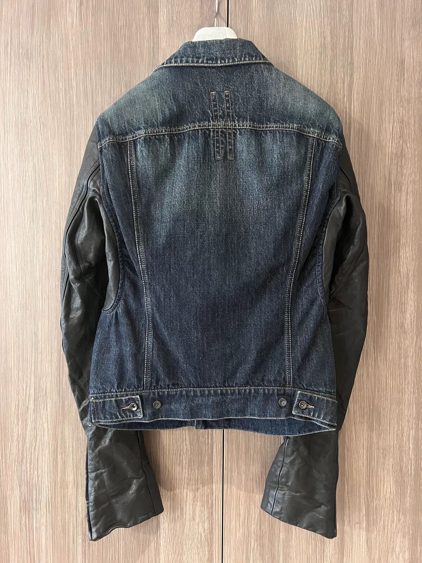 Rick Owens Drkshdw Rick Owens Denim and Leather Jacket Size US S / EU 44-46 / 1 - 2 Thumbnail