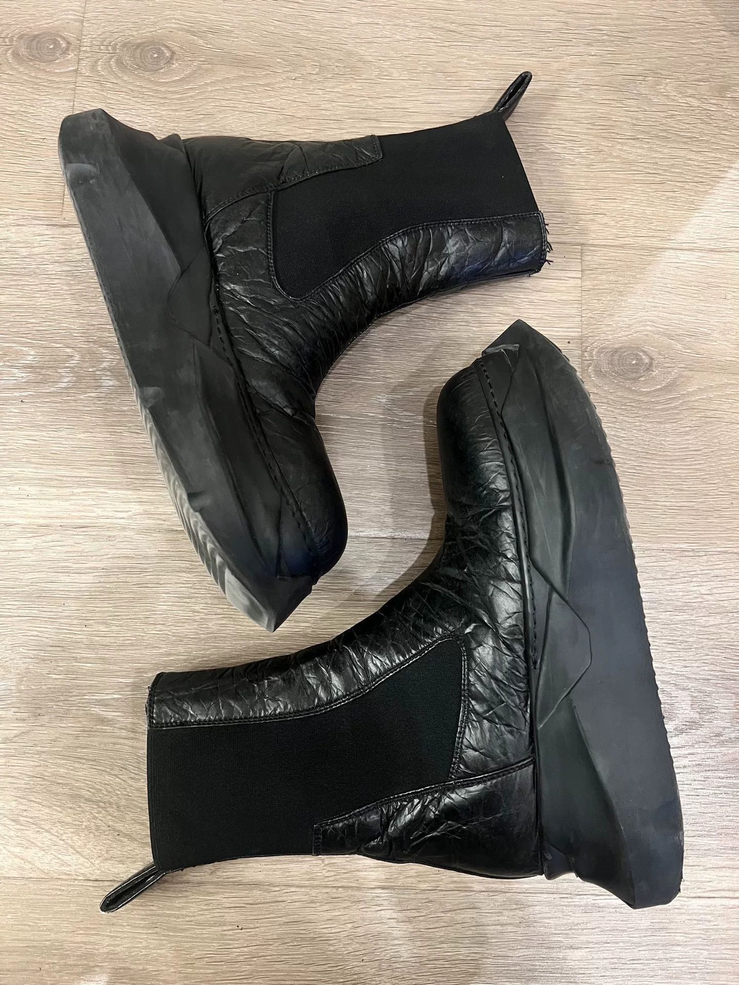 Rick Owens Black Chunky Chelsea Boots